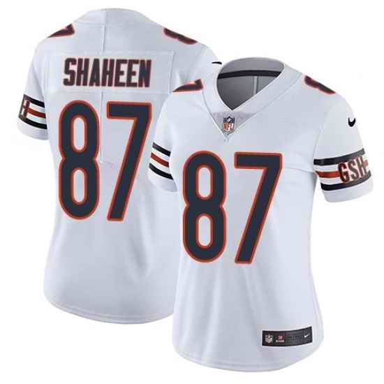 Nike Bears #87 Adam Shaheen White Womens Stitched NFL Vapor Untouchable Limited Jersey